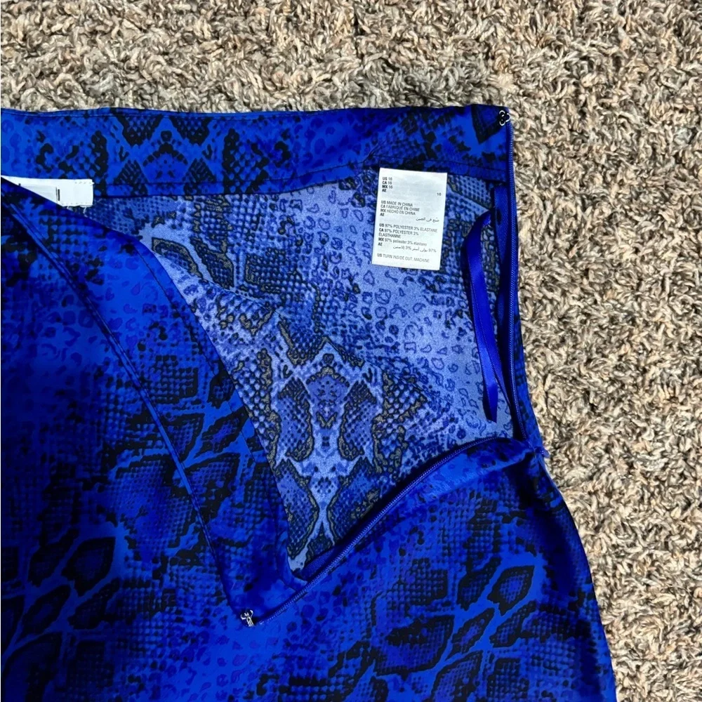 PLUS SIZE SKIRT Bar III Blue and Black A-Line Skirt